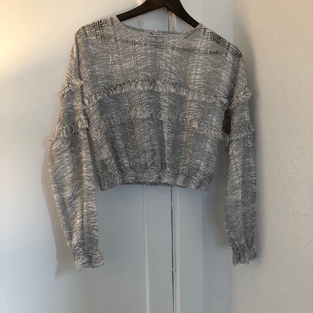 Laced long sleeve shirt